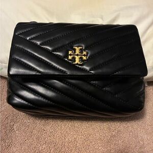 Black Quilted Convertible Crossbody Bag